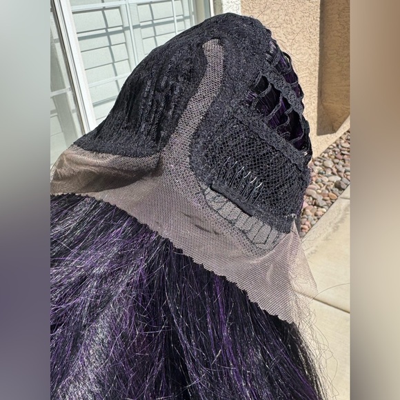 Black & Purple Lace Front Synthetic Wig - Picture 4 of 14